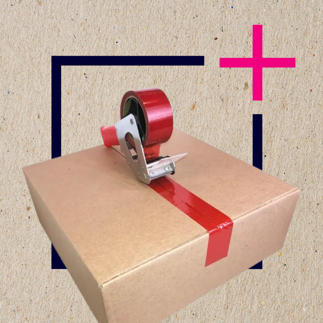 CINTA DE EMBALAJE DE SEGURIDAD ROJA | PACK 3 UNID.